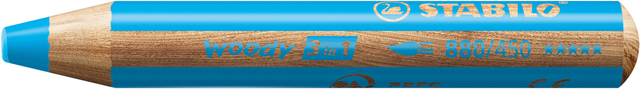 Kleurpotloden STABILO 880 woody 3 in 1 multitalent lichtblauw afbeelding