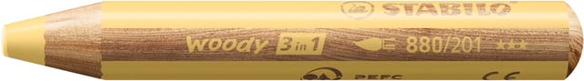 Kleurpotloden STABILO 880 woody 3 in 1 multitalent pastel geel afbeelding