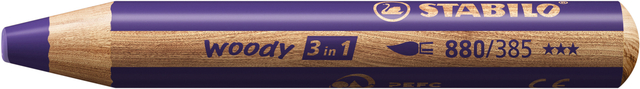 Kleurpotloden STABILO 880 woody 3 in 1 multitalent violet afbeelding