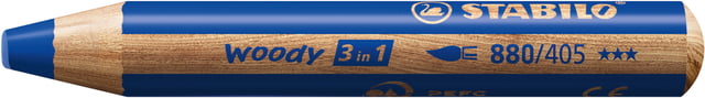 Kleurpotloden STABILO 880 woody 3 in 1 multitalent blauw afbeelding