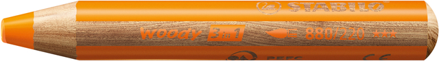 Kleurpotloden STABILO 880 woody 3 in 1 multitalent oranje afbeelding