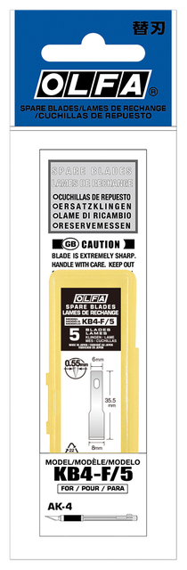 Reservemes Olfa KB4-F blister à 5 stuks afbeelding