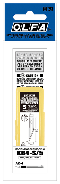 Reservemes Olfa KB4-S blister à 5 stuks afbeelding