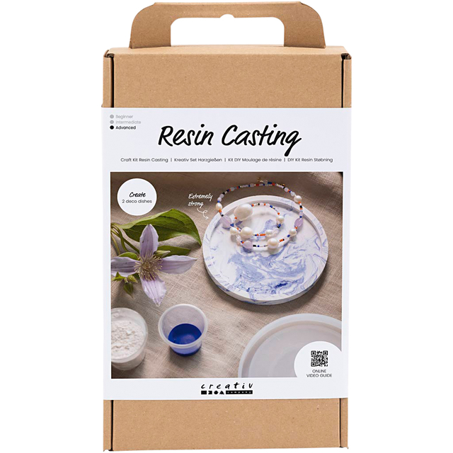 Creativ Company Hobbyset Hars Gieten dienblad met marmereffect