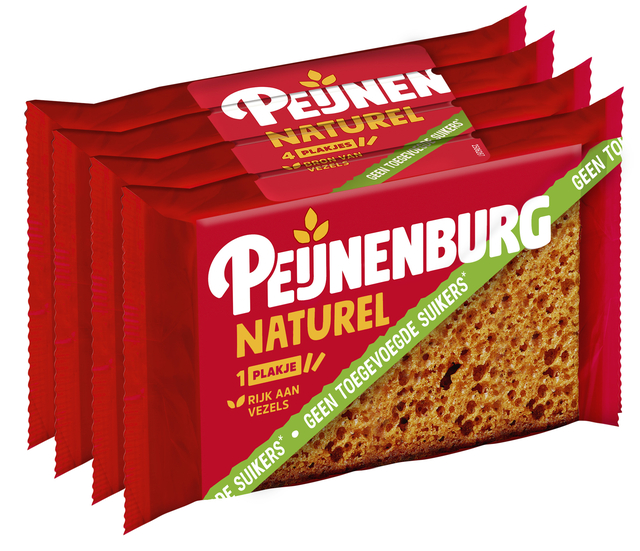 Koek Peijnenburg naturel zonder toegevoegde suiker 4-pack afbeelding