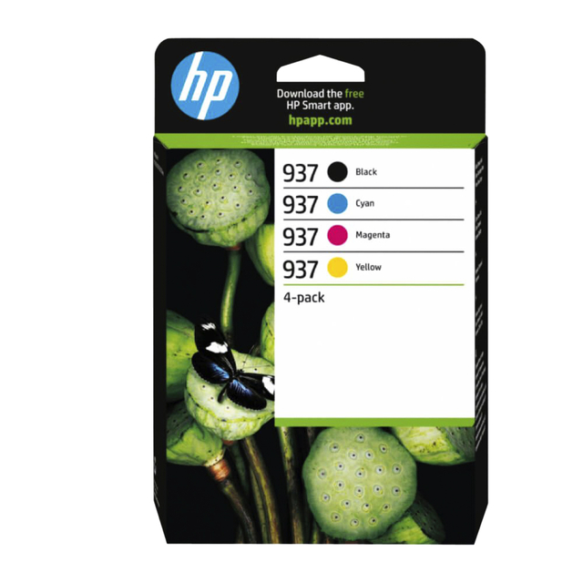 Inktcartridge HP 6C400NE 937 zwart + 3 kleuren afbeelding