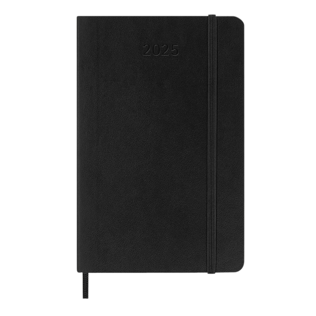 Moleskine Agenda 2025 12M Planner Weekly 7dagen 1pagina pocket sc black