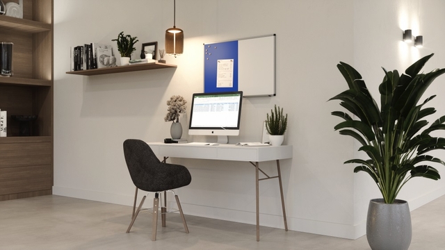 Combibord Legamaster UNITE blauw vilt-whiteboard 60x90cm — Foto 2 van 2