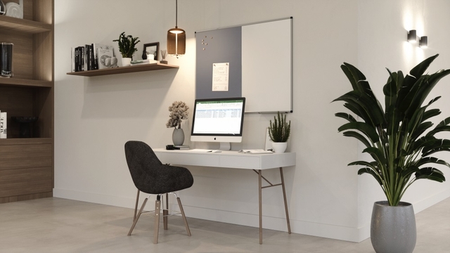 Combibord Legamaster UNITE grijs vilt-whiteboard 90x120cm — Foto 2 van 2
