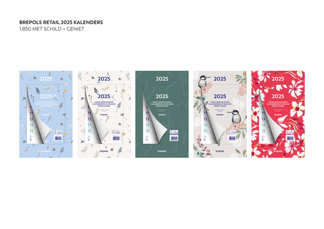 Brepols Weekkalender 2025 190x130 7dagen 1pagina Fantasie assorti