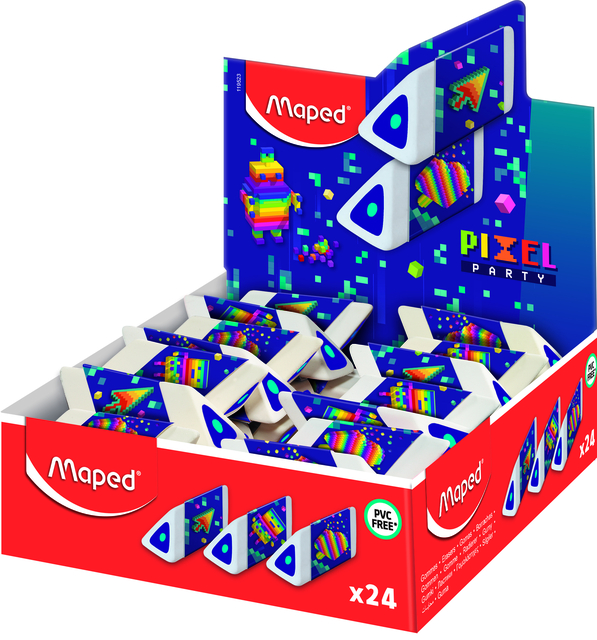 Maped Gum Pixel Party Pyramid displayà 24 stuks