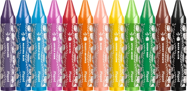 Waskrijt Maped Jungle Fever Jumbo set à 12 kleuren — Foto 2 van 2