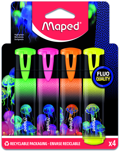 Maped Markeerstift Deepsea Paradise setà 4 kleuren