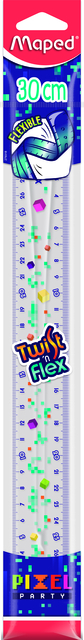 Maped Liniaal Pixel Party Twist'n Flex 30cm transparant
