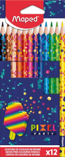Kleurpotlood Maped Pixel Party set à 12 kleuren afbeelding
