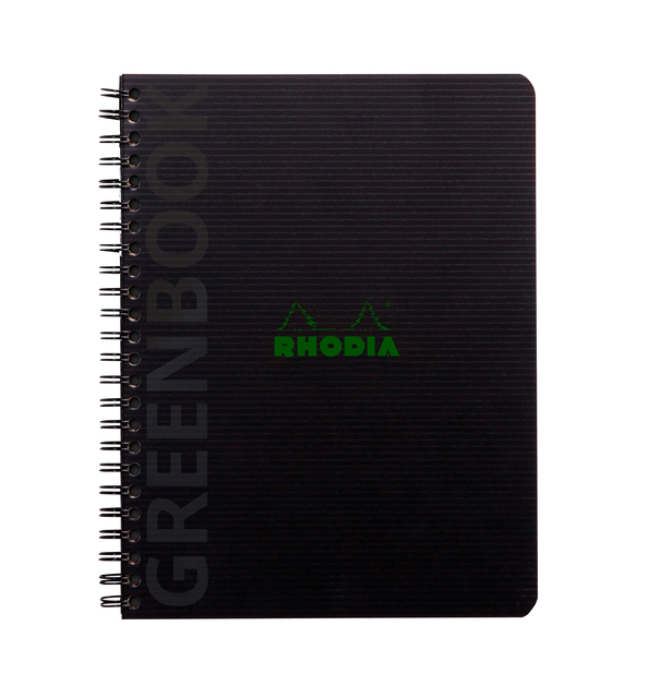 Notitieboek Rhodia Greenbook A5 lijn 6-gaats 180 pagina's 90gr zwart — Foto 2 van 2