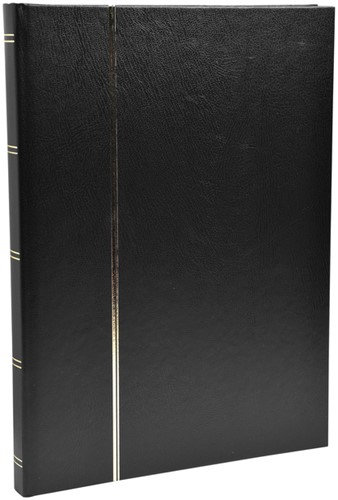 Postzegelalbum Exacompta 22.5x30.5cm 48 zwarte pagina's zwart