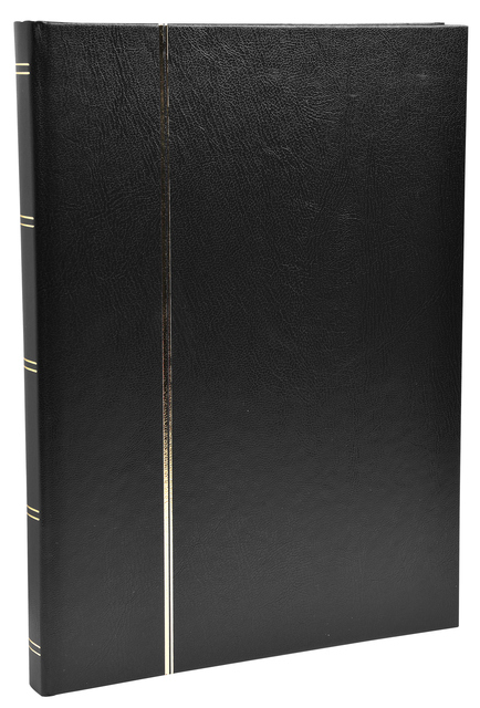 Postzegelalbum Exacompta 22.5x30.5cm 48 zwarte pagina&apos;s zwart afbeelding