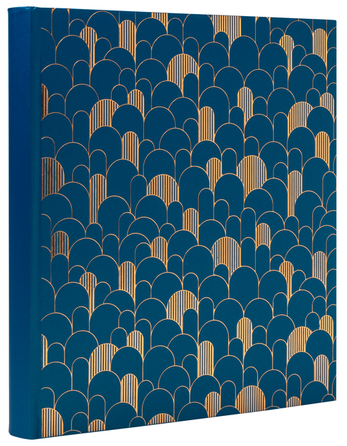 Fotoalbum Exacompta 29x32cm 60 zwarte pagina&apos;s Néo Déco blauw afbeelding