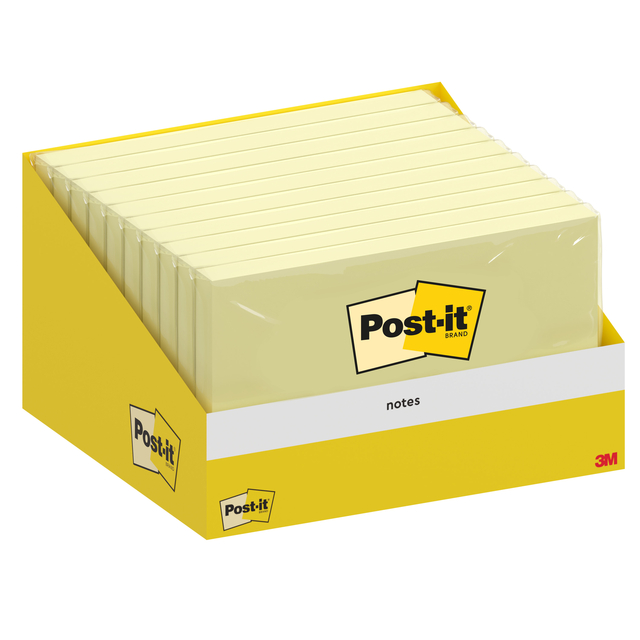 Memoblok 3M Post-it 6830 Notes76x127mm Canary Yellow 100 vel afbeelding