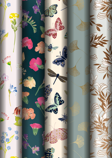 Inpakpapier Stewo Classic Bouquet 200x70cm assorti afbeelding