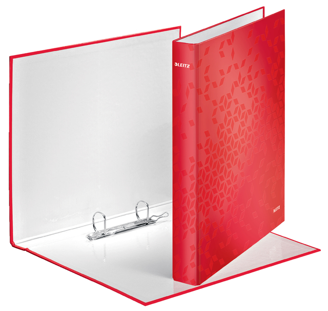 Ringband Leitz WOW A4 maxi 2-rings D-mechaniek 40mm rood
