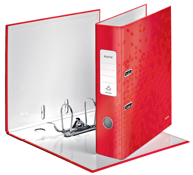 Ordner Leitz WOW 180 gelamineerd 80mm A4 rood afbeelding