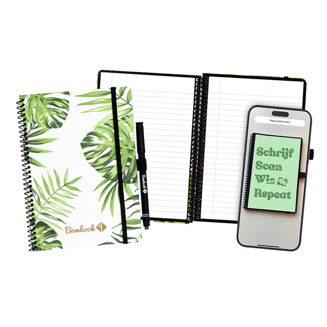 Notitieboek Bambook Original Tropical A5 lijn 40 pagina&apos;s uitwisbaar afbeelding