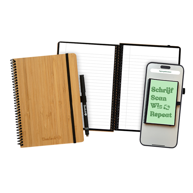 Notitieboek Bambook Classic hardcover A5 lijn 40 pagina&apos;s uitwisbaar afbeelding
