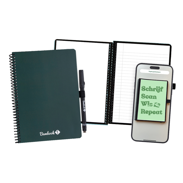 Notitieboek Bambook Original Forest A5 lijn 40 pagina&apos;s uitwisbaar afbeelding