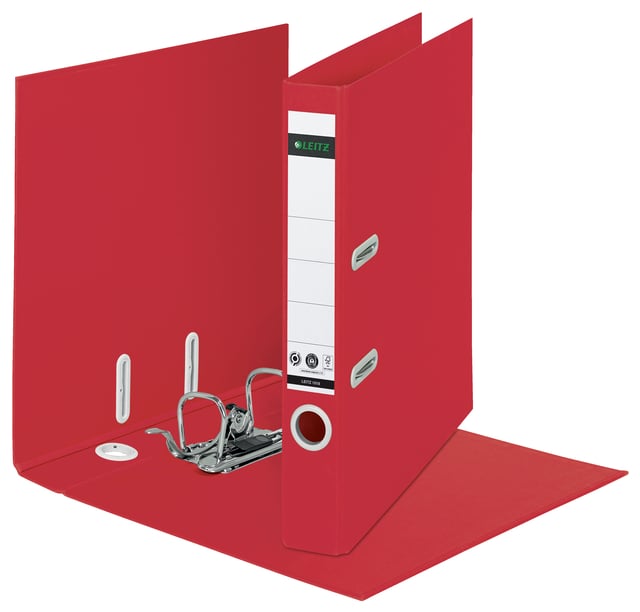Ordner Leitz 180° Recycle 55 mm karton A4 rood afbeelding