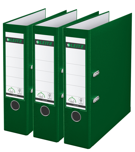 Ordner Leitz 180° 1010 A4 80 mm 3 stuks groen afbeelding