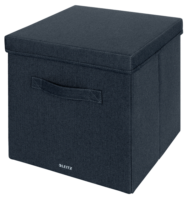 Opbergdoos Leitz gestoffeerd met deksel 330x325x380mm grijs 2 st afbeelding