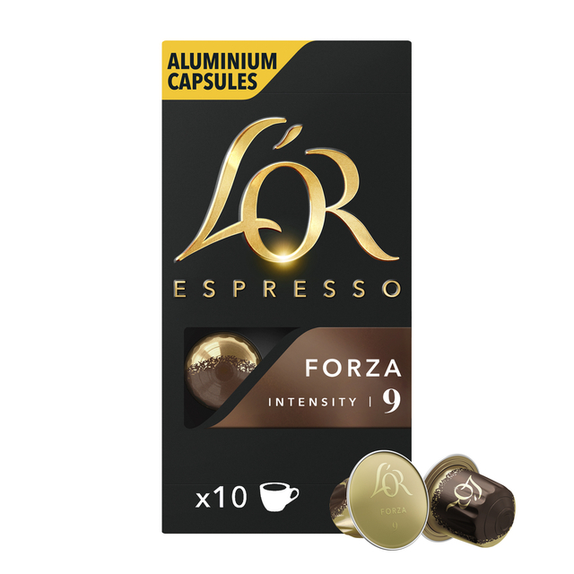 Koffiecups L&apos;Or espresso Forza 10 stuks afbeelding