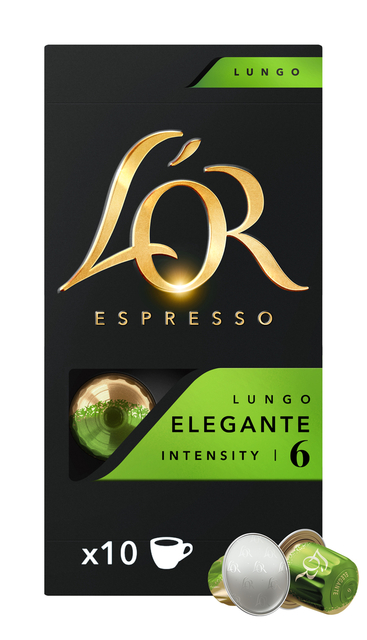 Koffiecups L&apos;Or espresso Lungo Elegante 10 stuks afbeelding