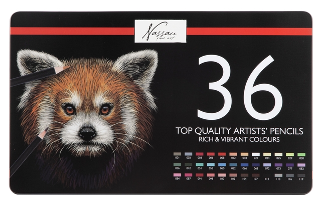 Kleurpotloden Nassau fine art assorti blik à 36 stuks afbeelding