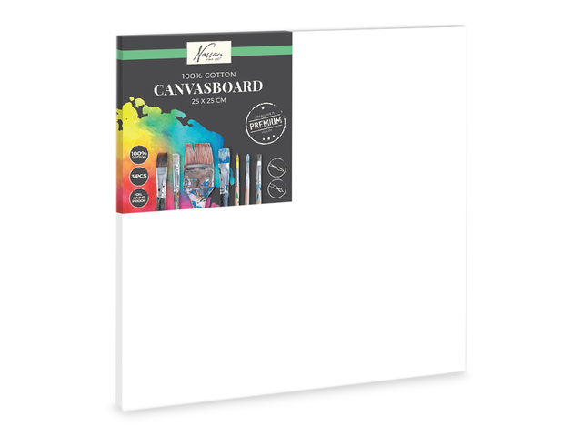 Canvasboard Nassau fine art 25x25cm 100% katoen 3 stuks afbeelding