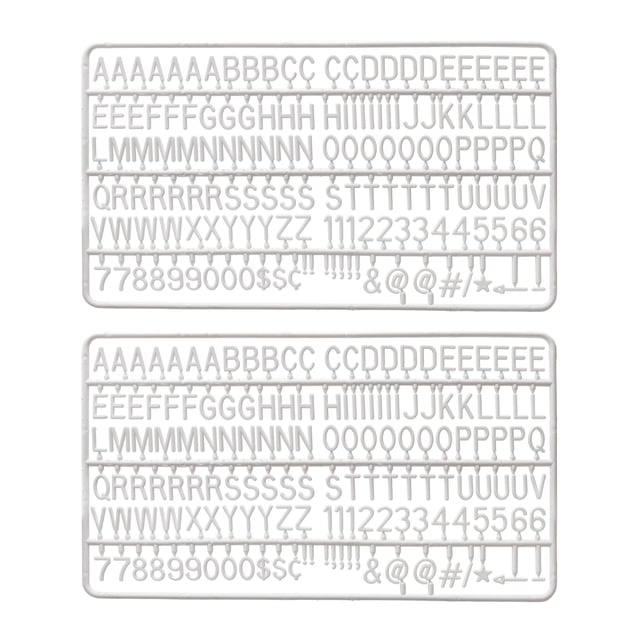 Letter set IEZZY voor letterbord 2x150 wit afbeelding