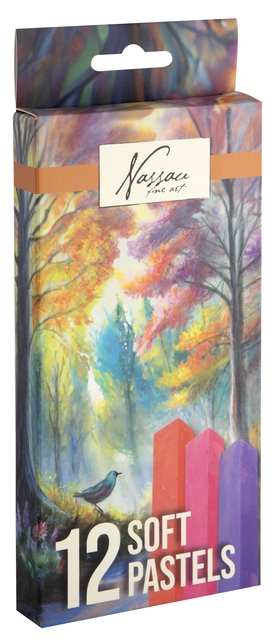 Pastelkrijt Nassau fine art zacht blister 12 stuks assorti afbeelding