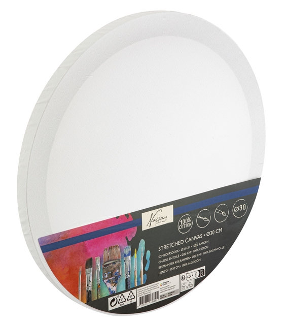 Canvas Nassau fine art rond 30cm 100% katoen afbeelding