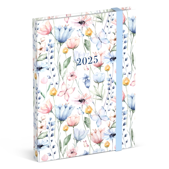 Lannoo Agenda 2025 Flowers watercolour aop 7dagen 2pagina's