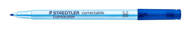 Viltstift Staedtler Lumocolor 305 non permanent correctable M blauw — Foto 2 van 2