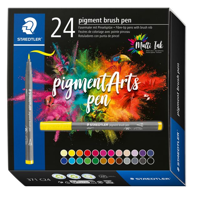 Brushpen Staedtler PigmentArts set à 24 kleuren afbeelding