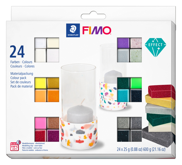Fimo Staedtler Klei Fimo effect colour pakà 24 kleuren