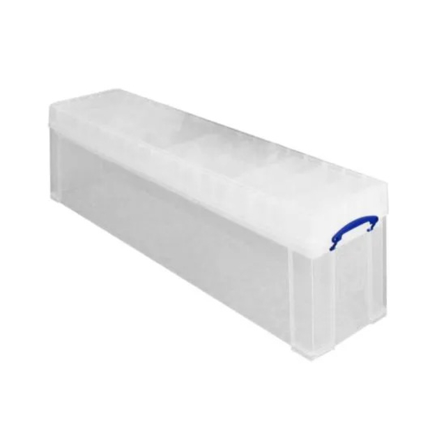 Opbergbox Really Useful 77 liter 1201x270x355mm transparant wit afbeelding