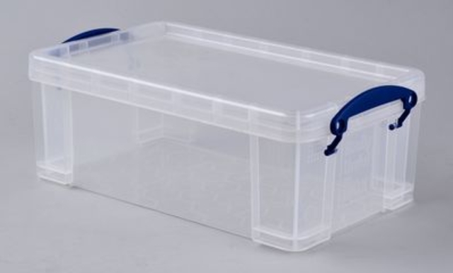 Opbergbox Really Useful 5 liter 340x200x125mm transparant wit afbeelding