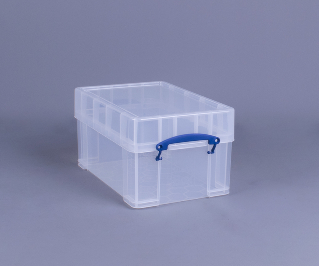 Opbergbox Really Useful 9 liter XL 395x255x205mm transparant wit afbeelding