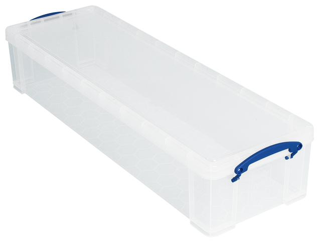 Opbergbox Really Useful 22 liter 800x255x155mm transparant wit afbeelding