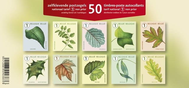 Postzegel Belgie Waarde 1 zelfklevend non-prior 5x10 stuks afbeelding