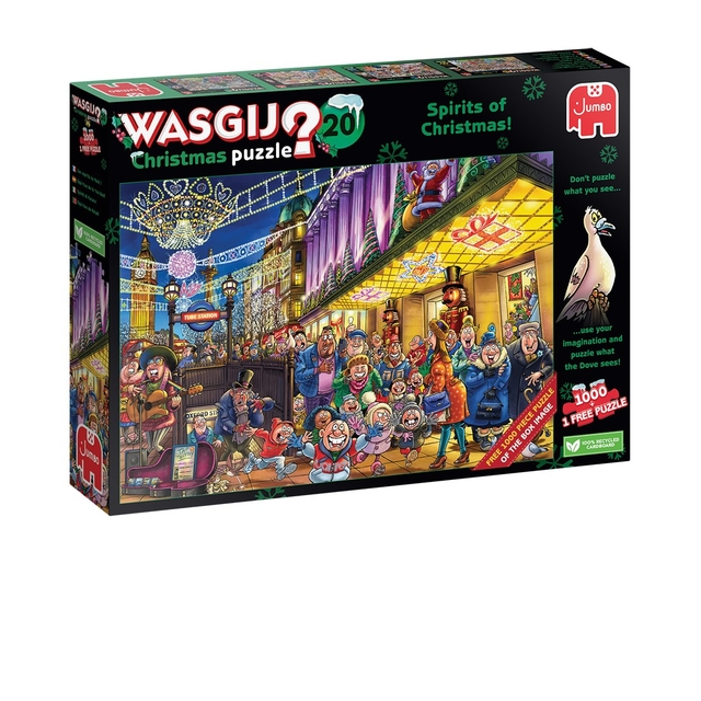 Puzzel Wasgij Christmas 20 - De Geesten van de Kermis! 2x1000st (1 puzzle for free) afbeelding